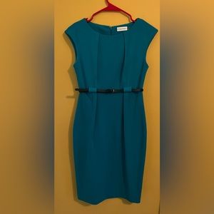 Classic Calvin Klein green dress